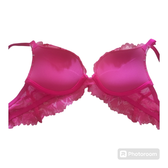 LA SENZA Pink Floral Double Push Up Bra - Size 30A, XXS - Picture 5 of 5